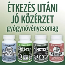 ÉTKEZÉS UTÁNI JÓ KÖZÉRZET gyógynövénycsomag JAVALLAT termékekből összeállítva.