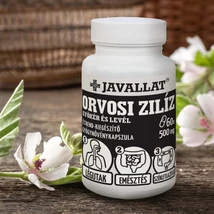 JAVALLAT® ORVOSI ZILÍZ GYÖKÉR ÉS LEVÉL étrend-kiegészítő gyógynövénykapszula.