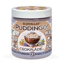 PuddinGo!® Csokoládé ízű instant pudingpor 15 maggal és gyógynövénnyel