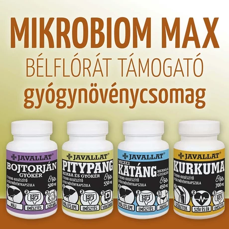 Mikrobiom Max gyógynövénycsomag JAVALLAT termékekből összeállítva.