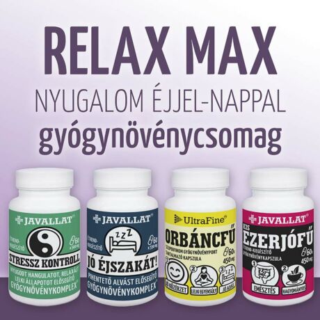 RELAX MAX gyógynövénycsomag JAVALLAT és UltraFine termékekből összeállítva