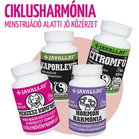 CIKLUSHARMÓNIA gyógynövénycsomag JAVALLAT termékekből összeállítva.