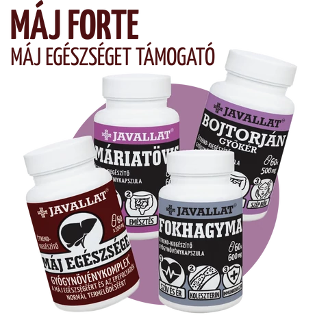 MÁJ FORTE gyógynövénycsomag JAVALLAT termékekből összeállítva.