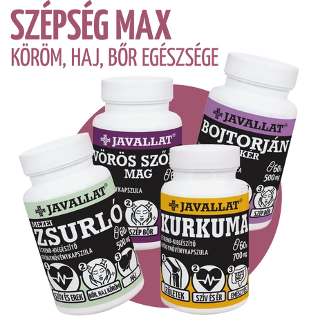 SZÉPSÉG MAX gyógynövénycsomag JAVALLAT termékekből összeállítva.
