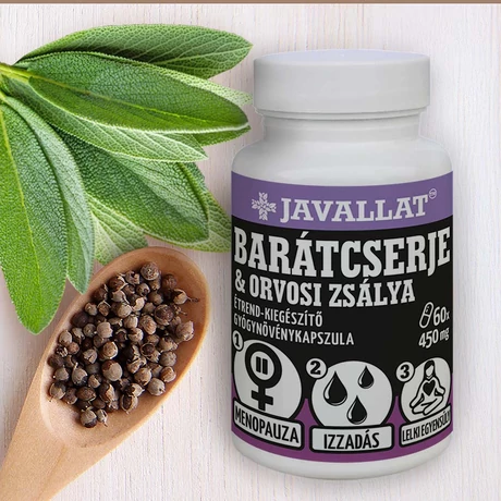 JAVALLAT® BARÁTCSERJE &amp; ORVOSI ZSÁLYA étrend-kiegészítő gyógynövénykapszula