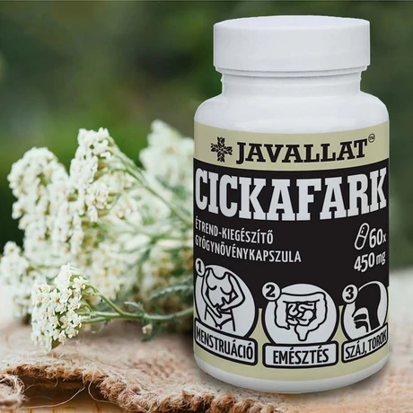 JAVALLAT® Cickafark étrend-kiegészítő gyógynövénykapszula JAVALLAT® Cickafark étrend-kiegészítő gyógynövénykapszula