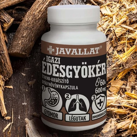 JAVALLAT® IGAZI ÉDESGYÖKÉR étrend-kiegészítő gyógynövénykapszula