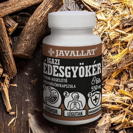 JAVALLAT® IGAZI ÉDESGYÖKÉR étrend-kiegészítő gyógynövénykapszula